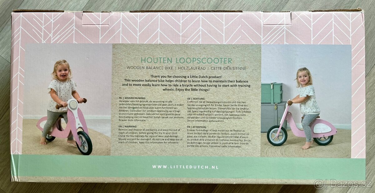 LITTLE DUTCH skútr Pink - 3