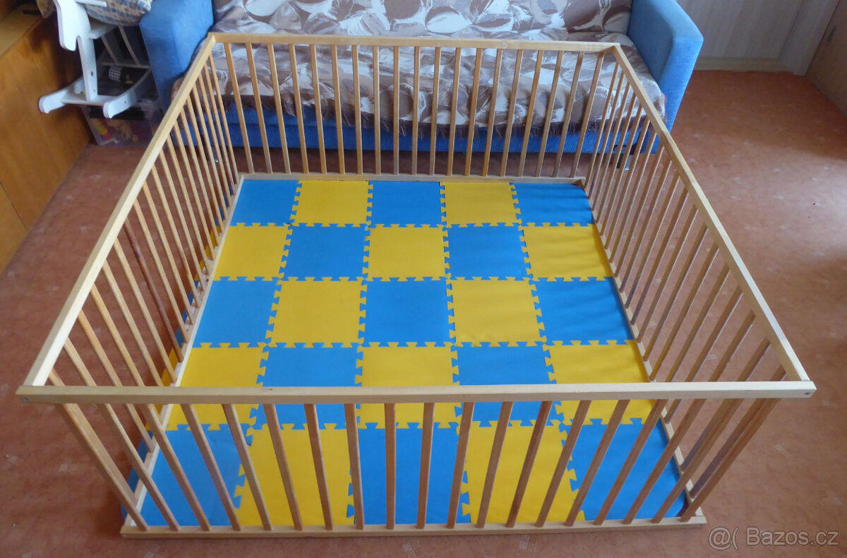 Dřevěná dětská ohrádka - 3