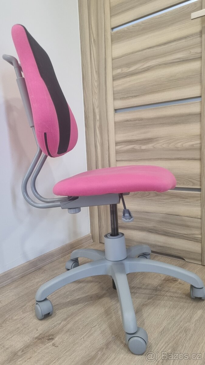 OTOČNÁ ŽIDLE PRO MLÁDEŽ, černá, pink - 3