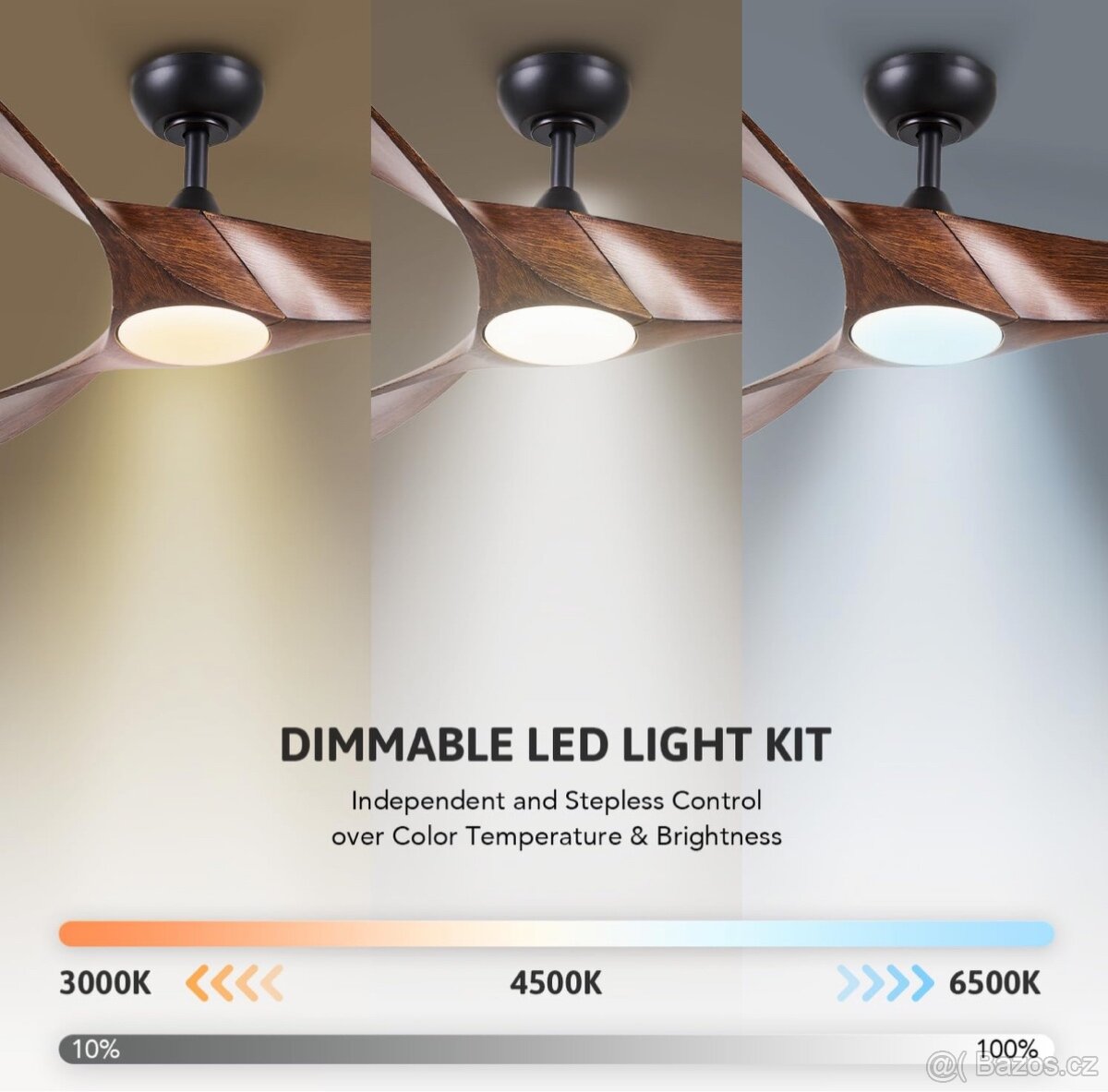 Stropní ventilátor se světlem VONLUCE 132cm - 3