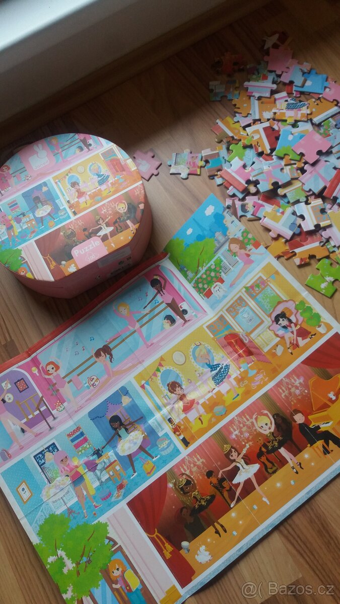 Puzzle Janod 100ks v kufříku - Taneční akademie Dárek - 3