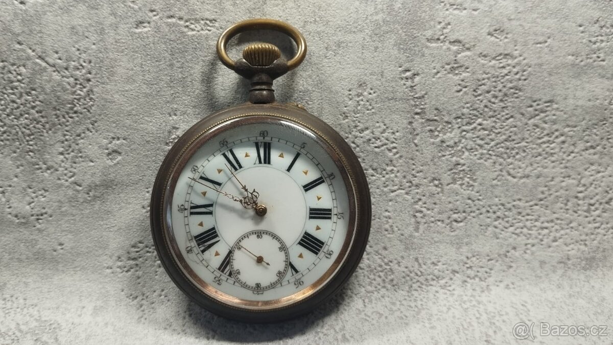 Obrovské 67mm, a 188g kapesni hodinky, brynyr ocel - 3