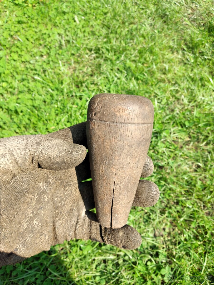 Stará dřevěná Hlavice řadící páky - 3