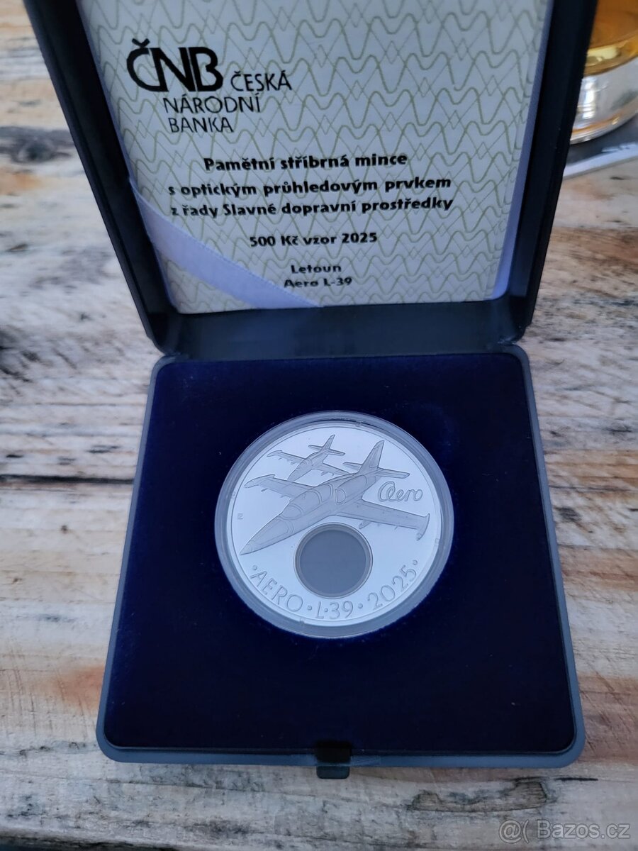 Stříbrná 500 korunová mince aero L39 - 3