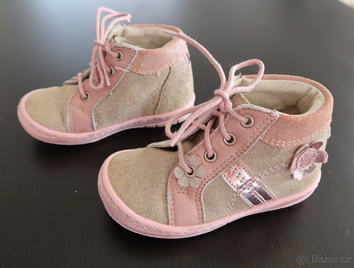 Dětské celoroční kožené boty, vel. 21 - 3