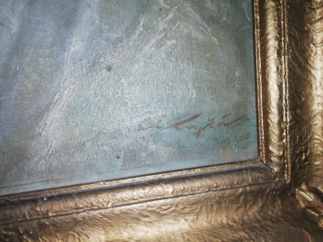 starý obraz žena s dítětem (Madona) - 3