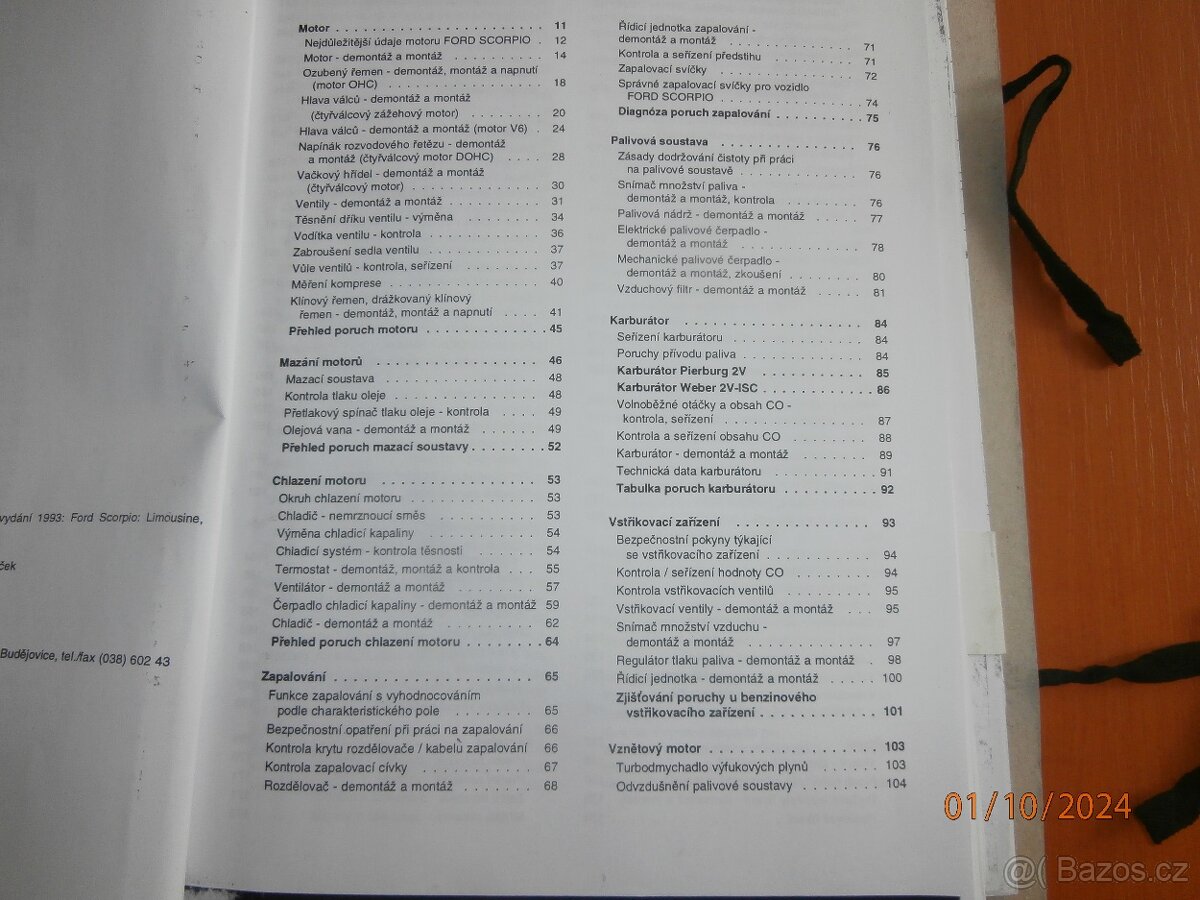 Ford Scorpio - dílenská příručka - 3