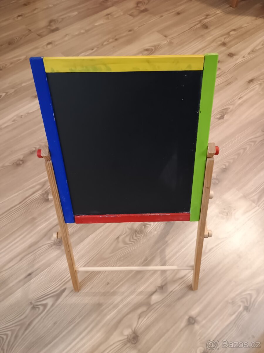 Dětský dřevěný kreslící a magnetický stojan - 3