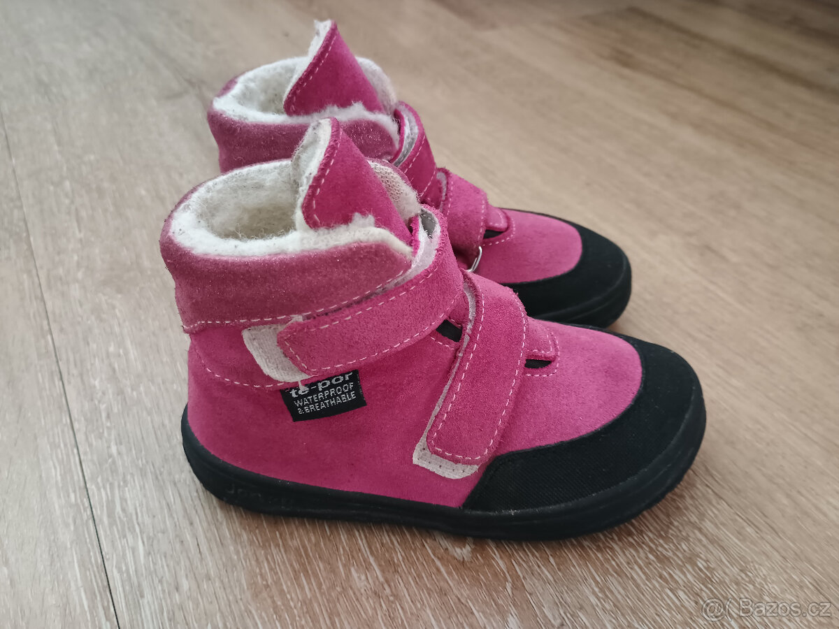 Barefoot dětské zimní boty Jonap - Jerry růžové Slim vel. 24 - 3