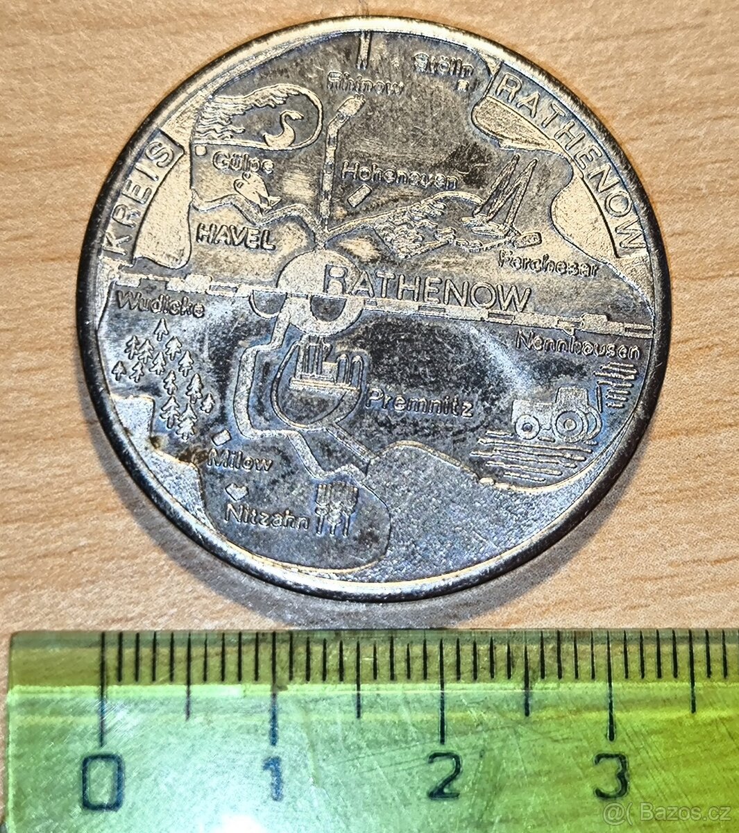 Pamětní medaile německého města Rathenow, 1980. - 3