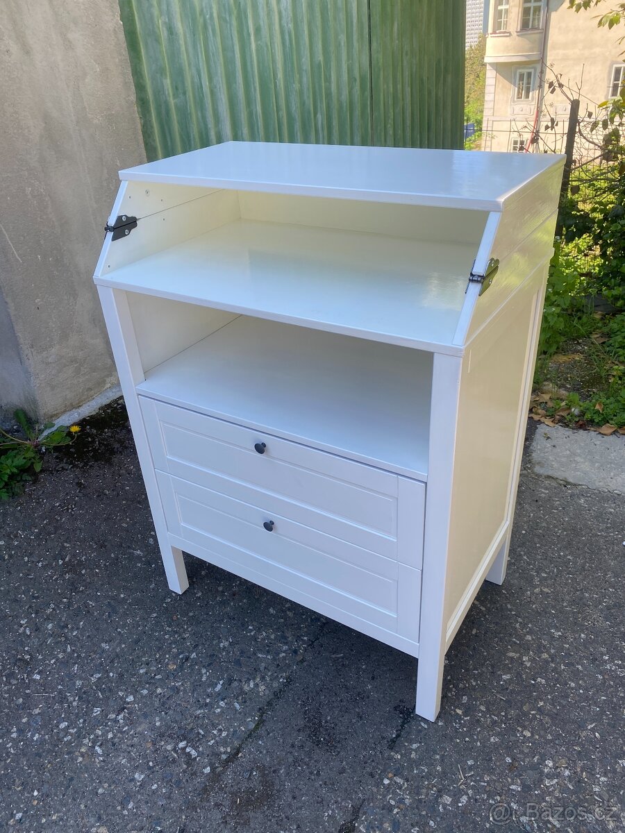 Přebalovací komoda IKEA Sundvik - bíl. mořená - 3