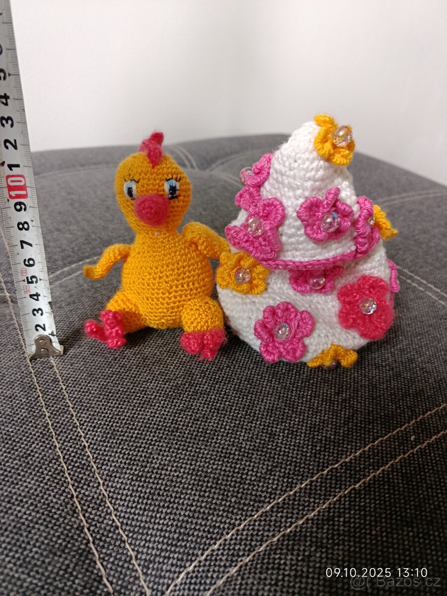 háčkovaná hračka-Vánoční vajíčko.nová - 3