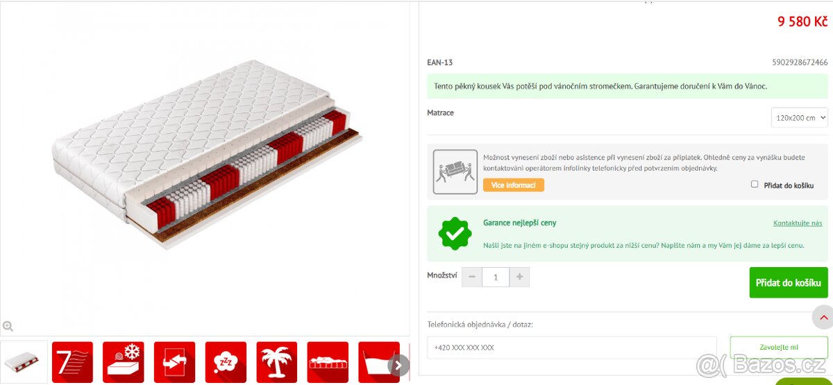 Matrace 120x200x20 cm - REZERVOVÁNO DO 22.2.2026 - 3