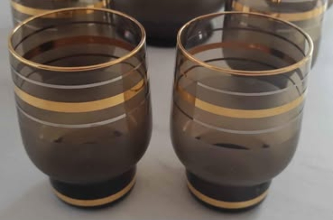 Skleněný džbánek 1,5L a 6 skleniček, - 3