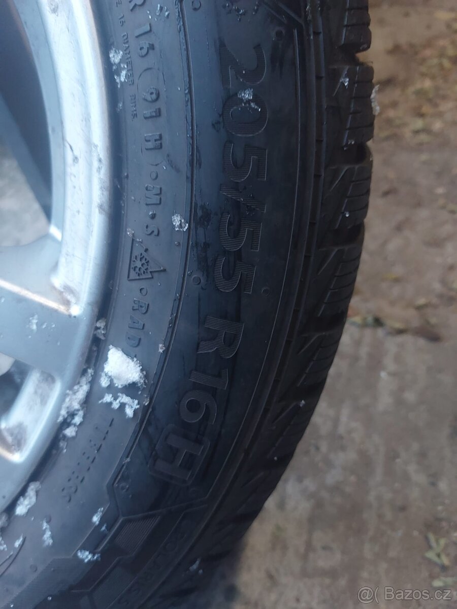 Zimní pneu + alu kola 205/55/16, TOP stav - 3