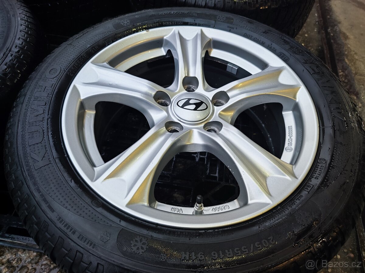 Alu sada =5x114,3= orig. HYUNDAI =s pneu =205/55 R16 - 3