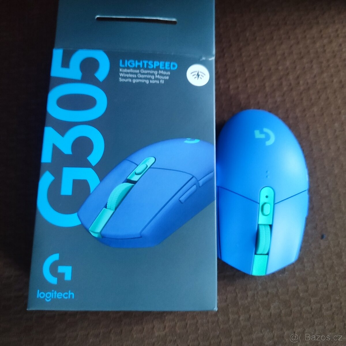 Prodám myš Logitech G305 modrá bezdrátový - 3