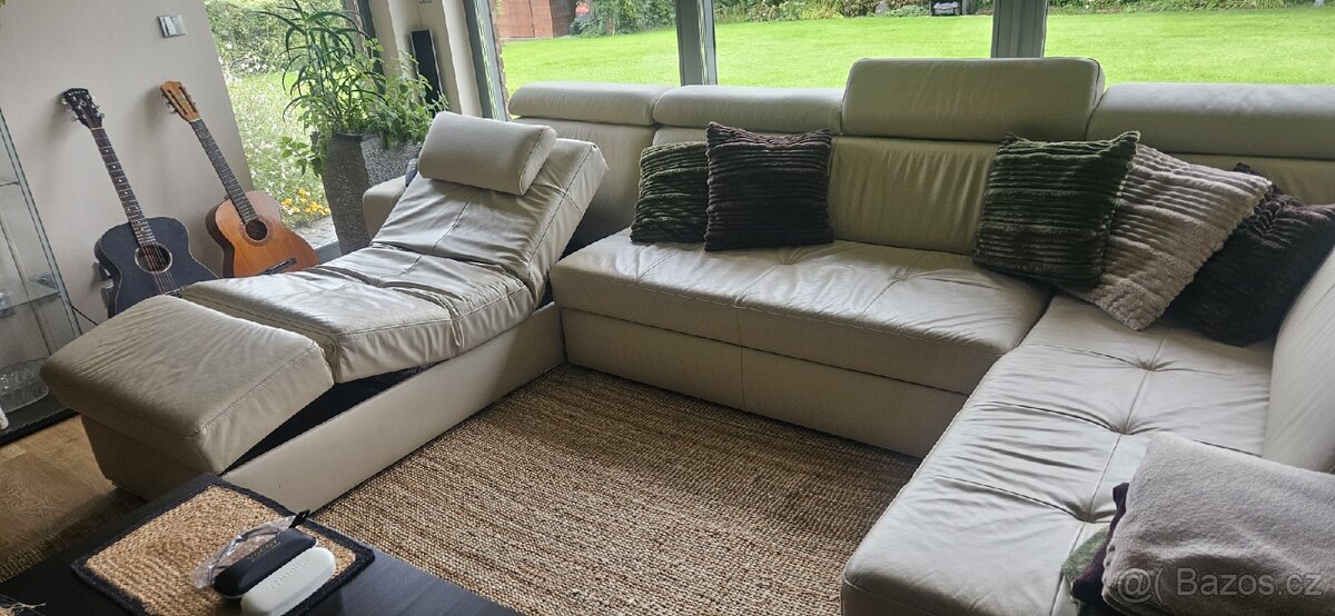 Sedací kožená souprava - 3