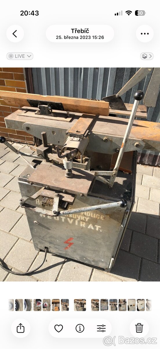 Kombinovaná litinová hoblovka, dlabačka, pila - 3