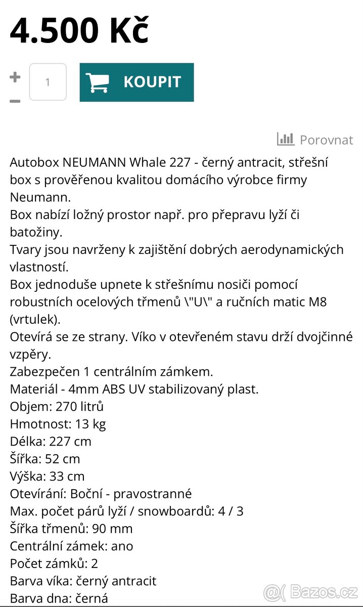 Střešní rakev Whale - 3