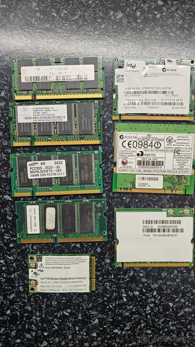 RAM moduly DDR, DDR2 - 3