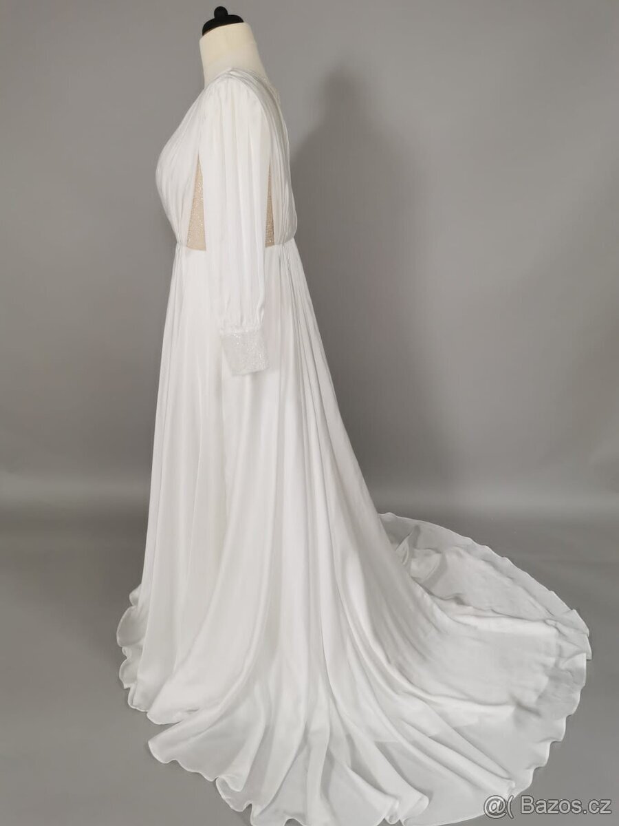 Luxusní nenošené svatební šaty, Marie, velikost (XL-2XL) - 3