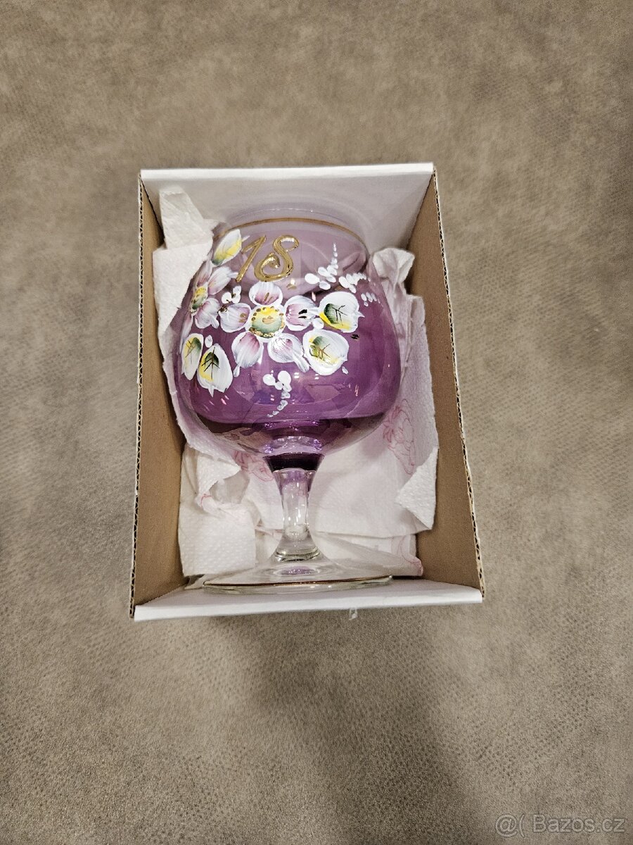 Výroční sklenice k 18. narozeninám CZ výroba - 3