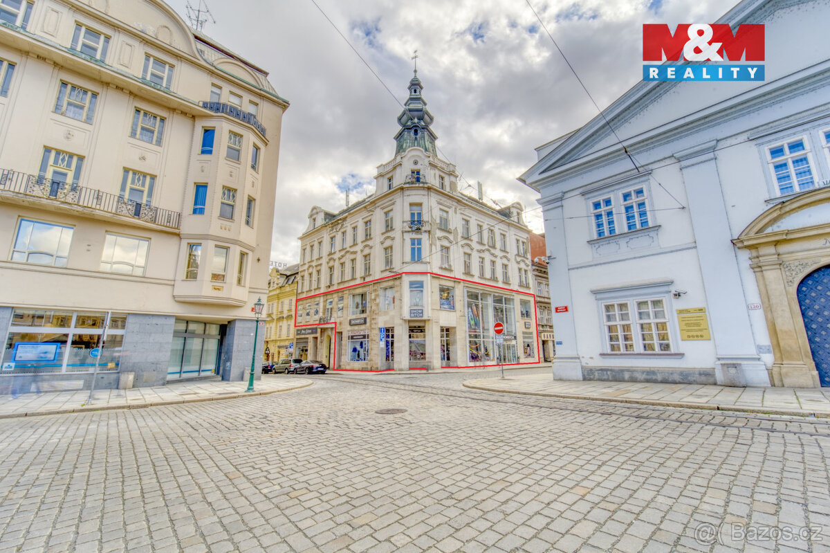 Pronájem obchod a služby, 598 m², Plzeň, roh nám. Republiky - 3