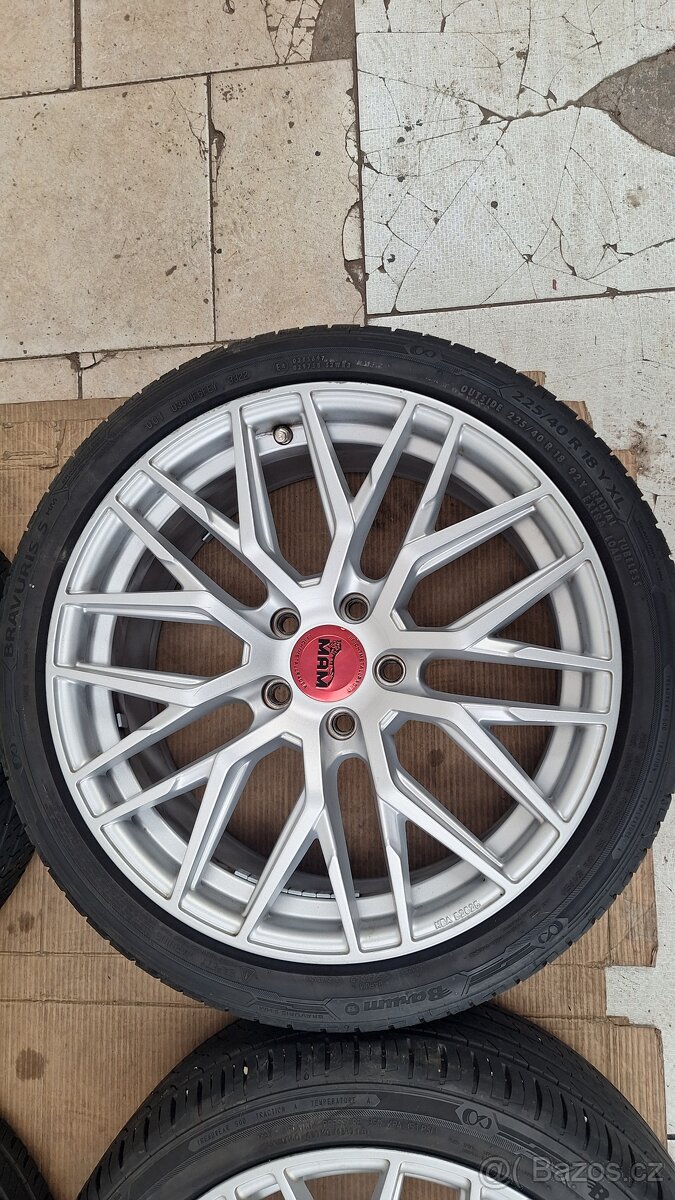 Alu kola VW 18" 5x112 letní pneu 225/40 R18 6-7mm Golf - 3