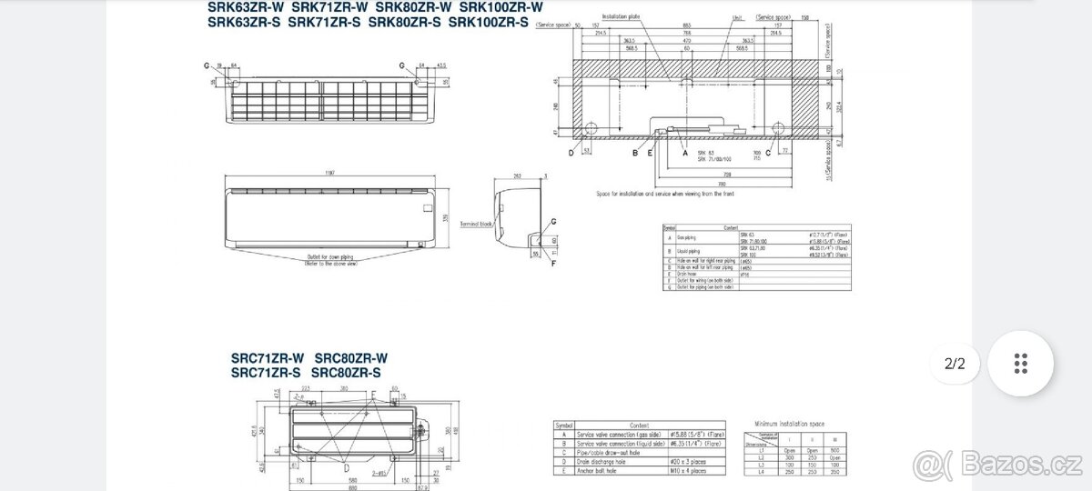 Pouze vnitřní jednotky klimatizace Mitsubishi - 3