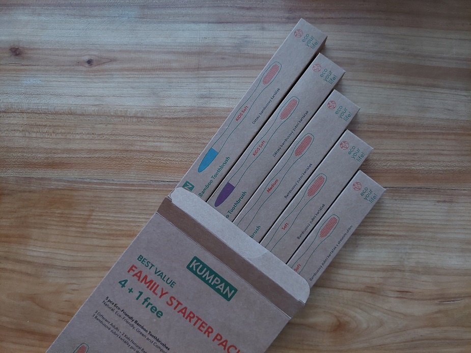 Nová sada bambusových kartáčků, 5x kartáček bambus, eko bio - 3