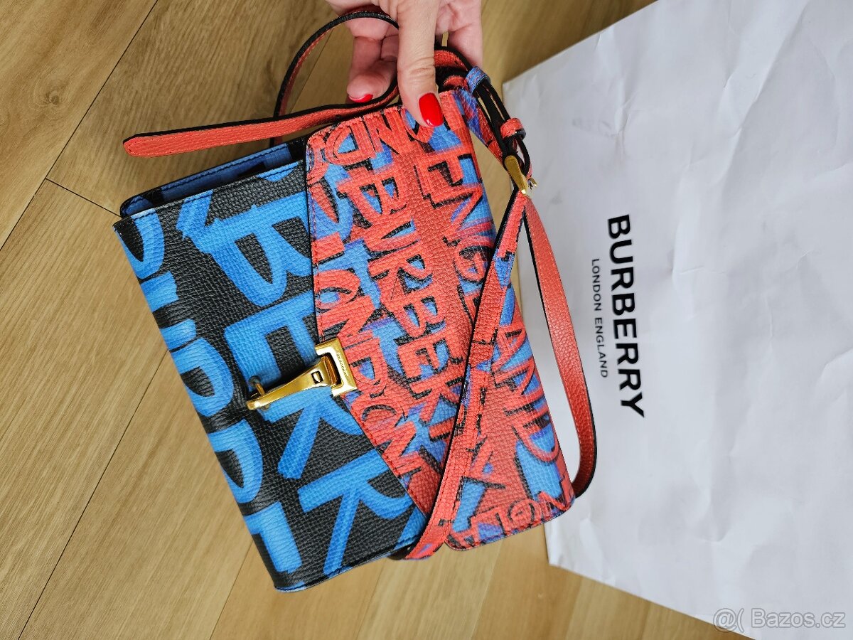 Burberry Small Graffiti Print Leather Crossbody Bag - 3