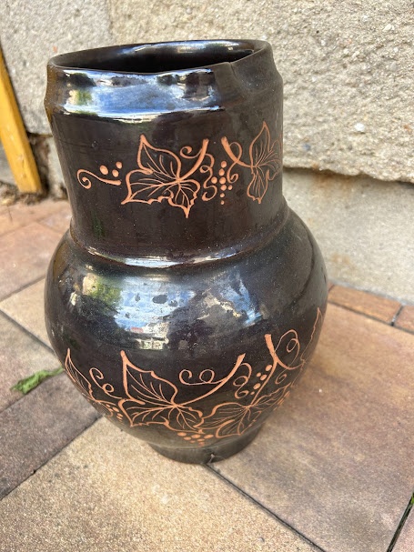 velký kameninový džbán, škrábaný vzor - 3