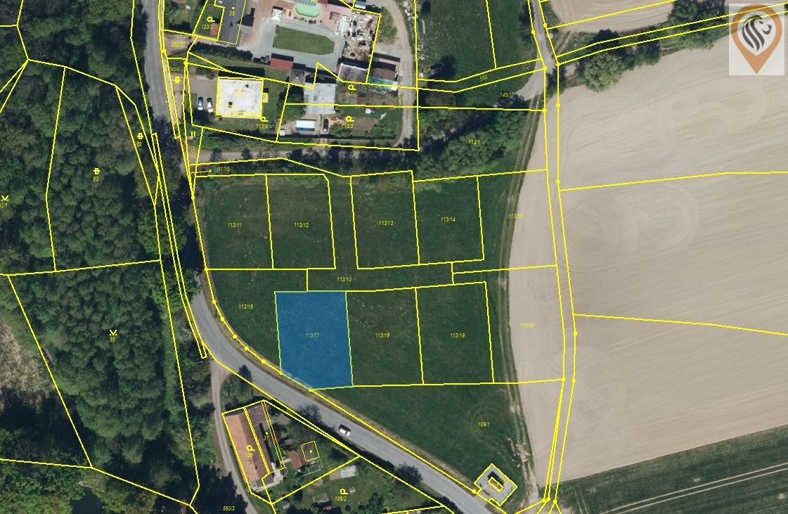 Atraktivní stavební parcela 838 m² v nové zástavbě obce Vese - 3