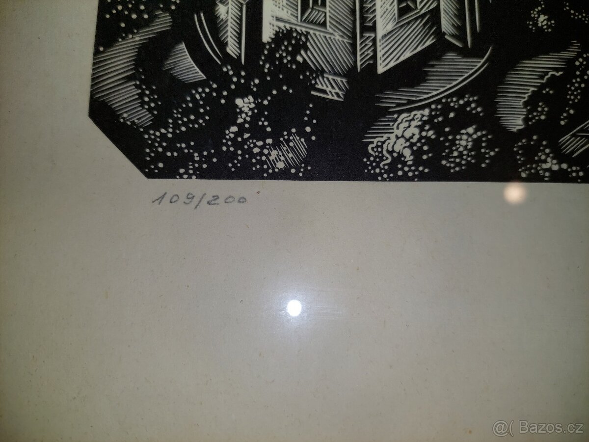 Prodám obraz - linoryt. - 3