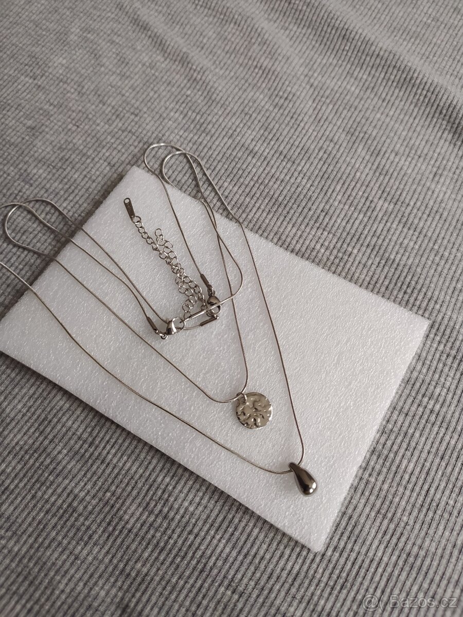 Vrstvený řetízek měsíc ocel - 3