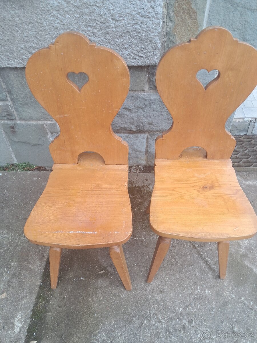 Židle retro masiv - 3