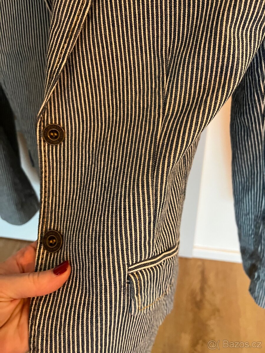 Dámské krásné sako XS H&M Bavlněné - 3