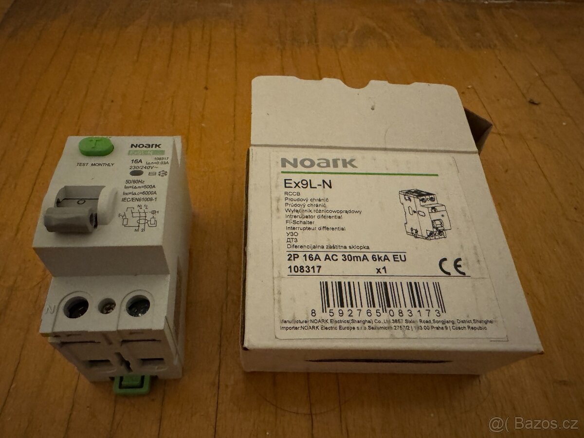 Proudový chránič NOARK 108317 EX9L-N 6kA - 3