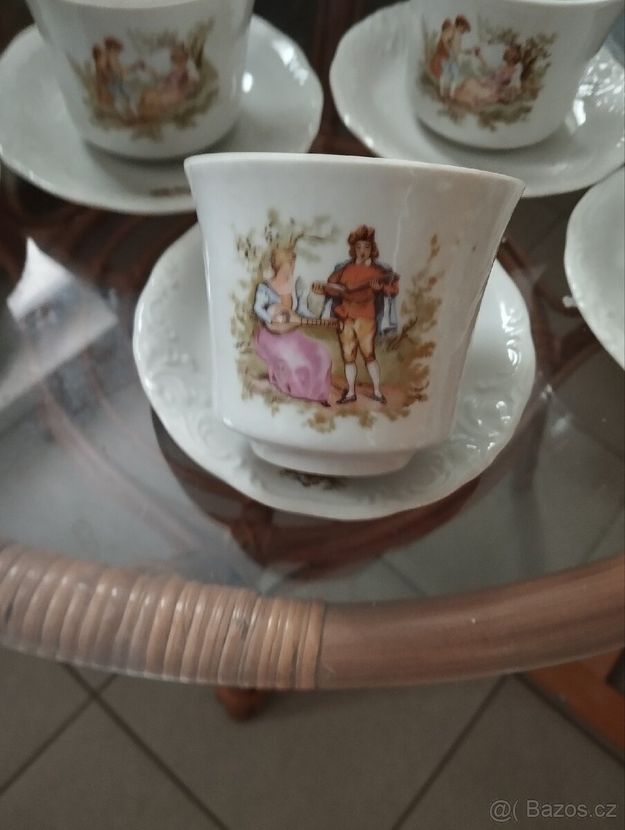 Krásný starožitný kávový servis unikátní - 3