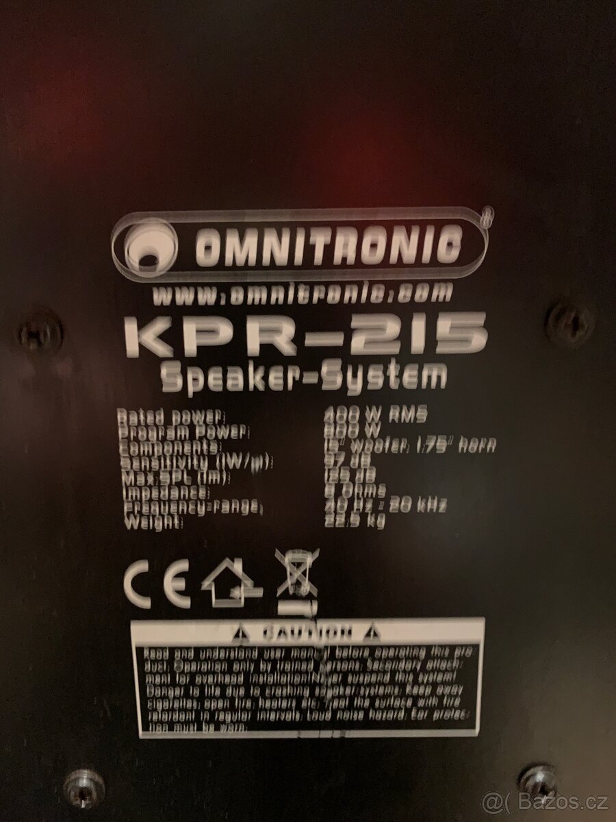 Pasivní PA repro Omnitronic 800w - 3