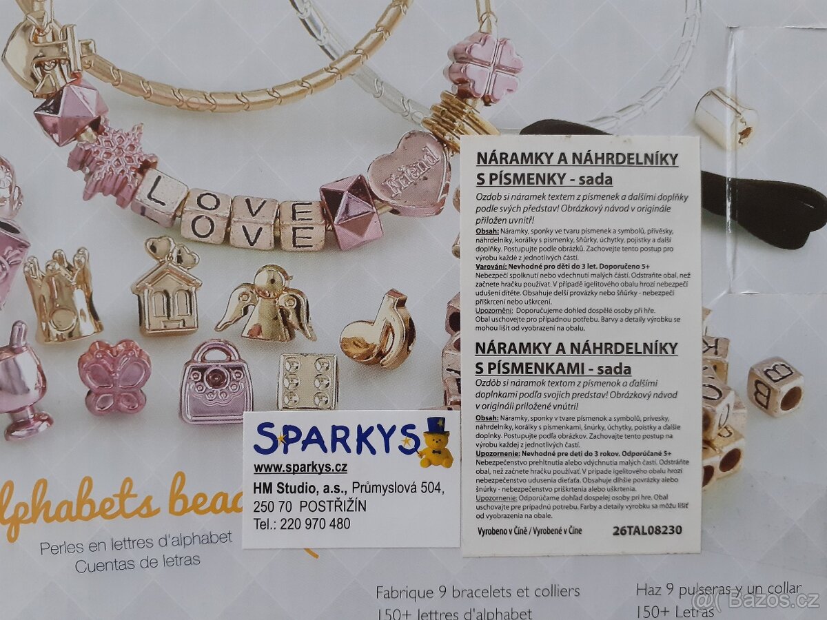 Sada náramků a náhrdelníků s písmenkami - 3