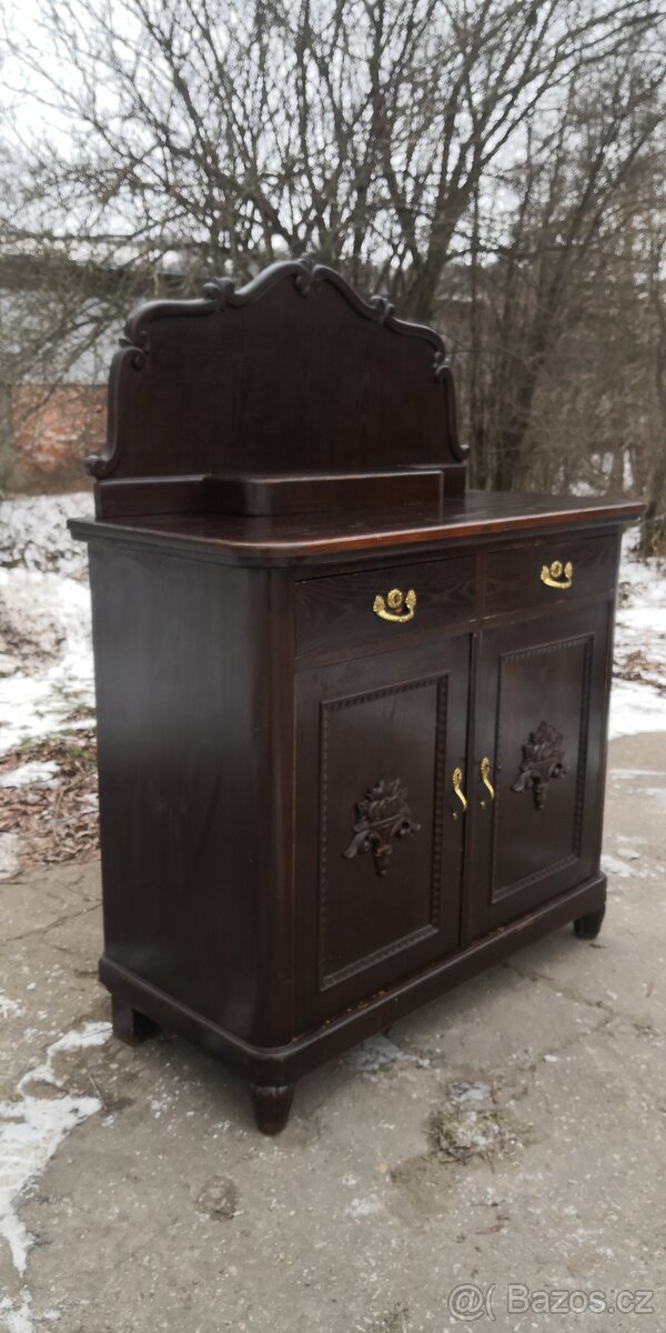 Starožitná komoda s nástavcem - 3