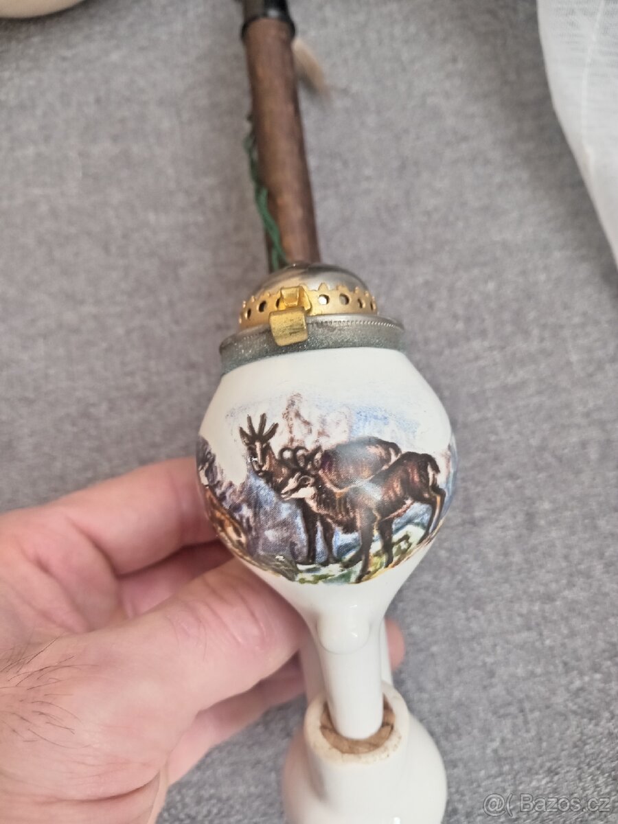 Fajfka motiv kamzík, 29cm, č. 3 - 3