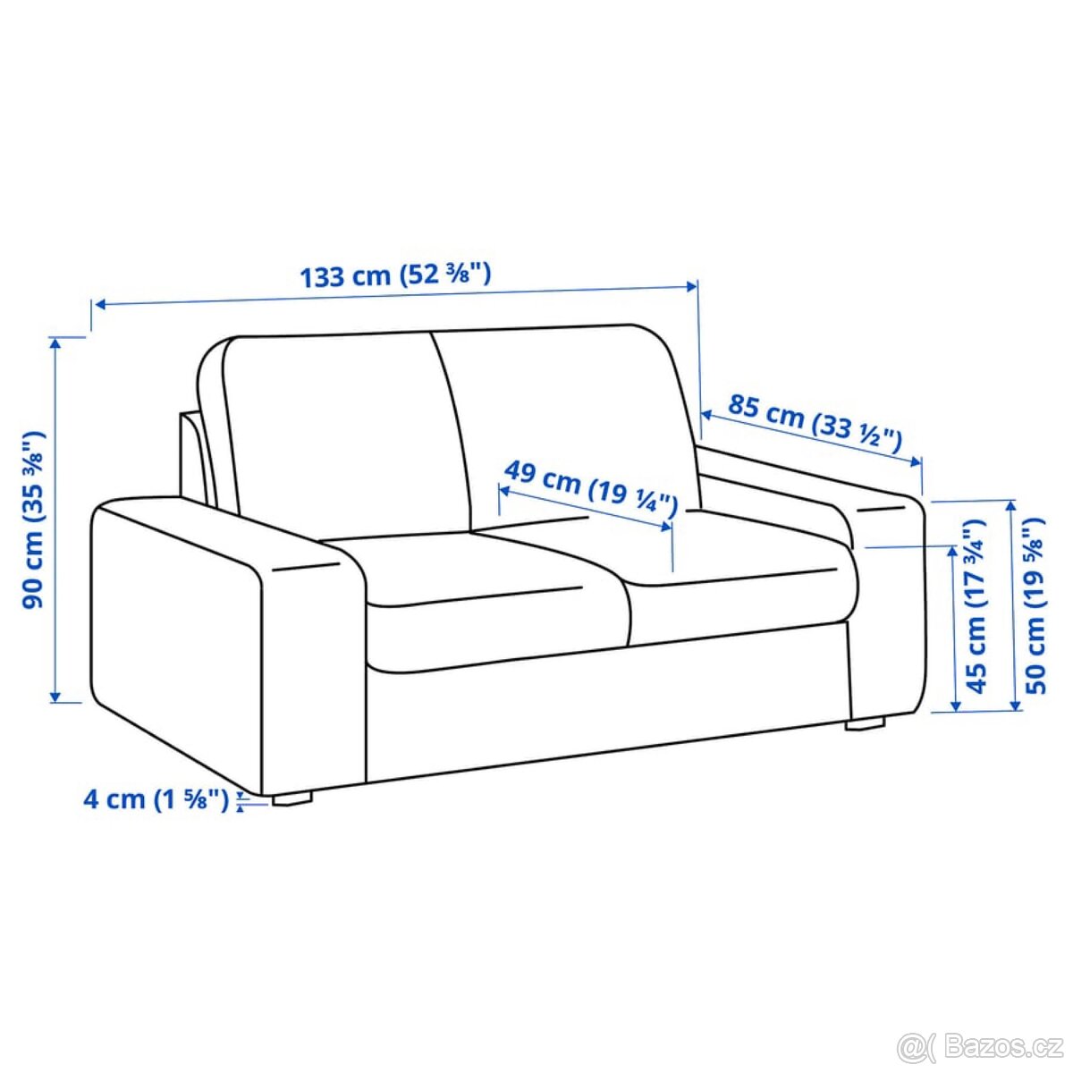 2místná pohovka IKEA - 3