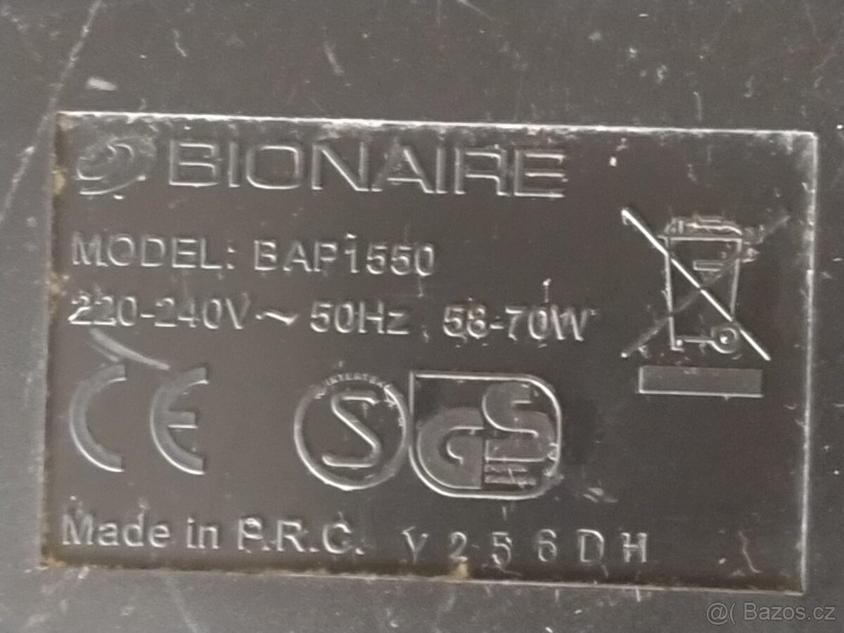 Čistička vzduchu Bionaire BAP 1550 - použitá max 50 hod - 3