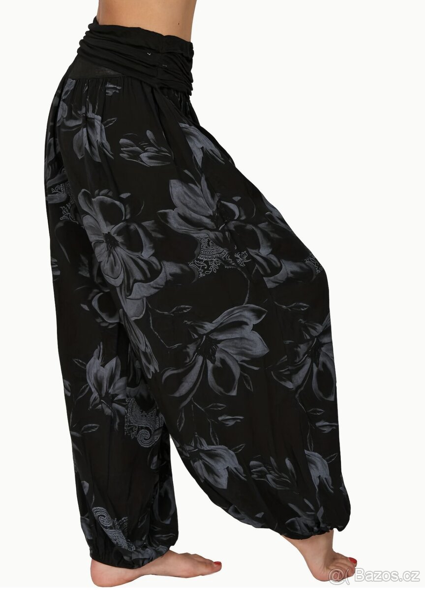 Dámské černé kalhoty harémky vel. L - 3