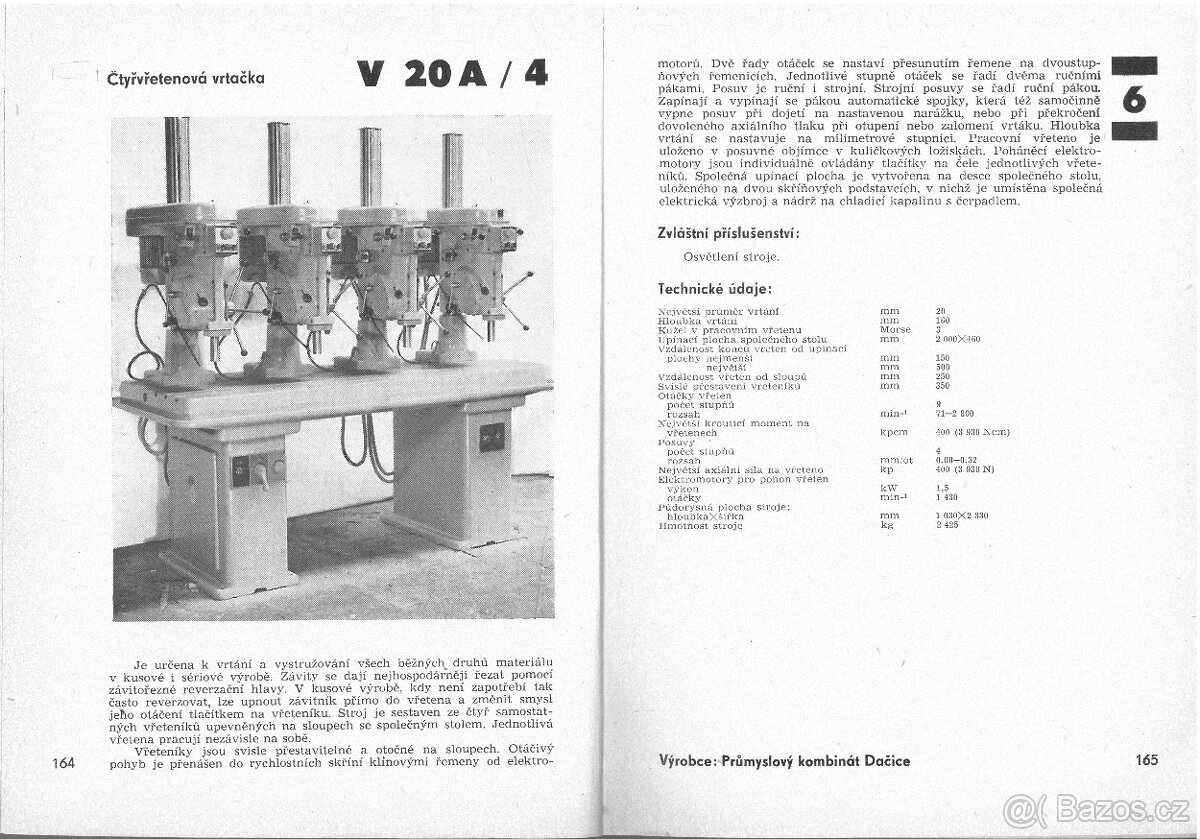 4vřetenová vrtačka V20A/4 - 3