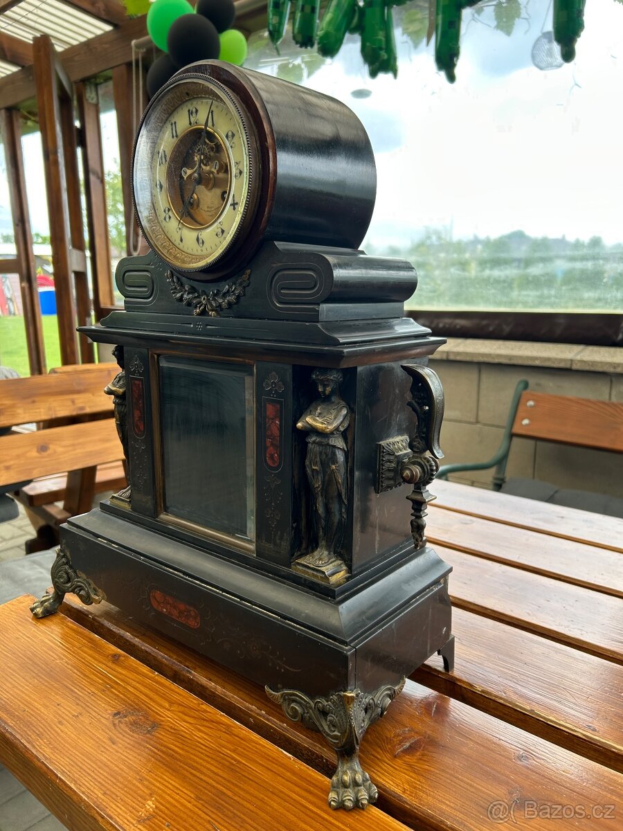 Staré hodiny stolní, starožitnosti,hodiny - 3