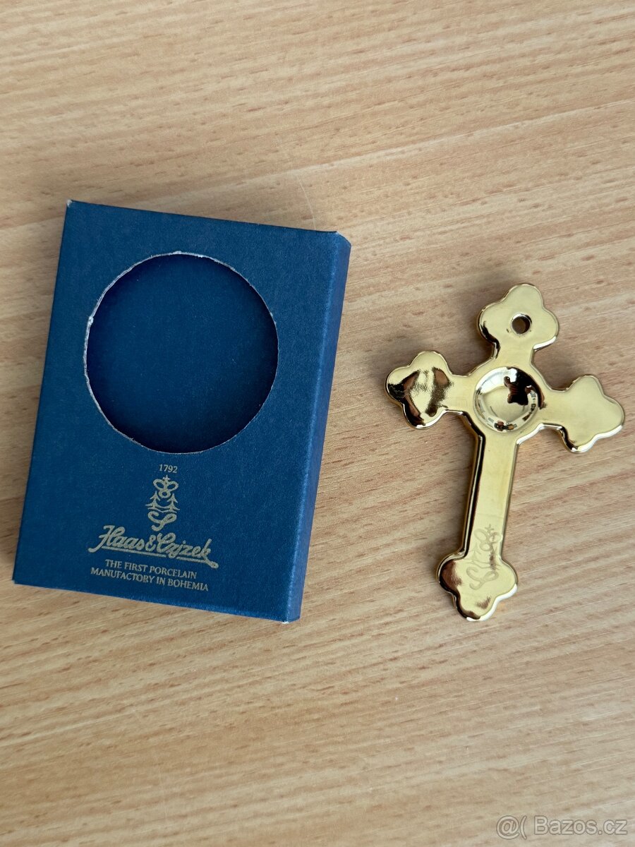 Porcelánové křížky bílé a zlaté - 3